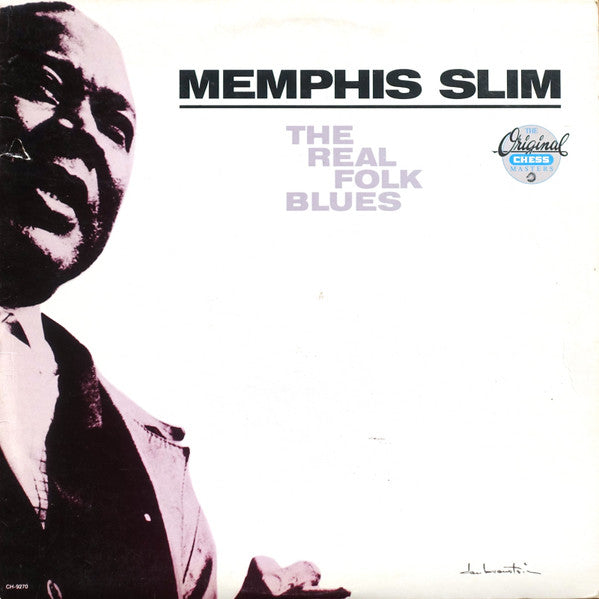Memphis Slim : The Real Folk Blues (LP, Album, Comp, RE, Pin)