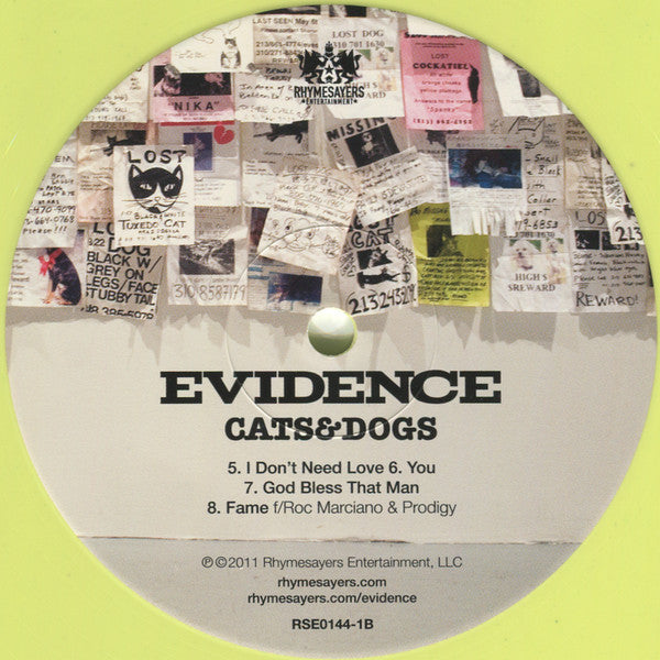 Evidence (2) : Cats & Dogs (LP, Yel + LP, Pin + Album, Ltd)