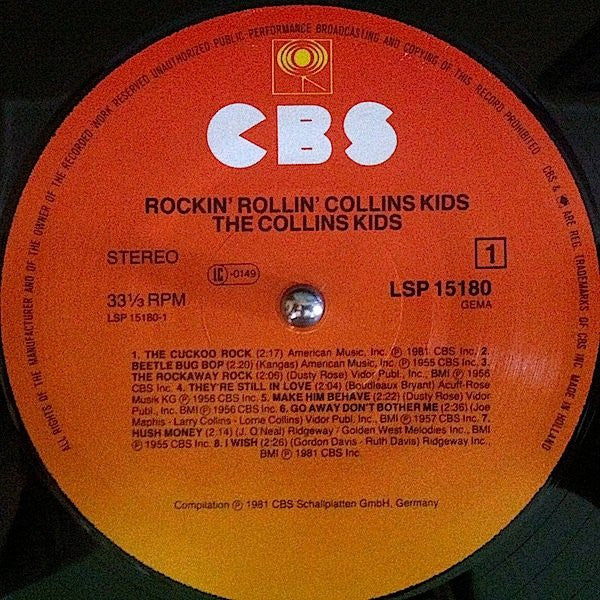 The Collins Kids : Rockin' Rollin' Collins Kids (LP, Comp, RE)