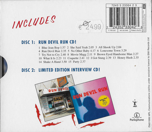 Paul McCartney : Run Devil Run (2xCD, Album, Ltd, Sli)