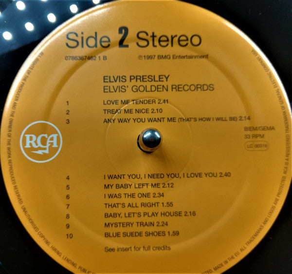 Elvis Presley : Elvis' Golden Records (LP, Comp, Ltd, RE, 180)