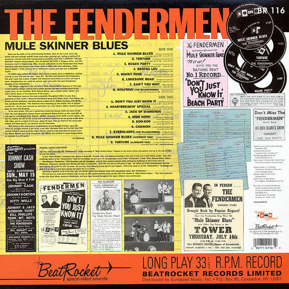 The Fendermen : Mule Skinner Blues (LP, Album, Mono, RE)