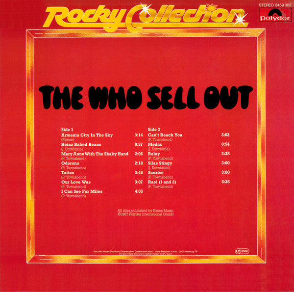 The Who : The Who Sell Out (LP, Album, RE, DGG)