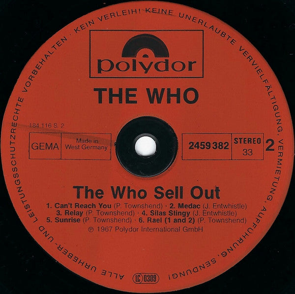 The Who : The Who Sell Out (LP, Album, RE, DGG)