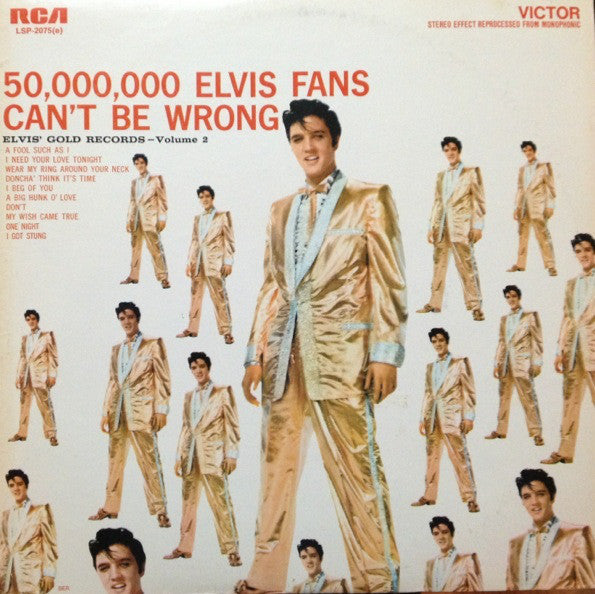 Elvis Presley : 50,000,000 Elvis Fans Can't Be Wrong (Elvis' Gold Records, Vol. 2) (LP, Comp, RE)