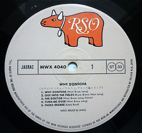 West, Bruce & Laing : Why Dontcha (LP, Album, RE)