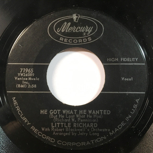 Little Richard With Bumps Blackwell Orchestra : He Got What He Wanted (But He Lost What He Had) (7", Mono)