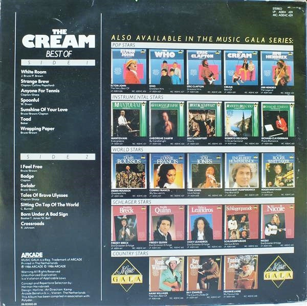 Cream (2) : The Best Of Cream (LP, Comp)