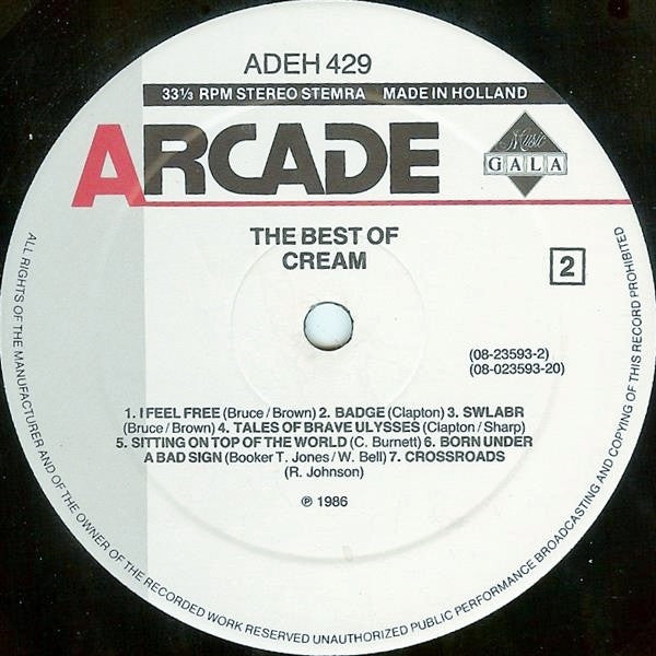 Cream (2) : The Best Of Cream (LP, Comp)
