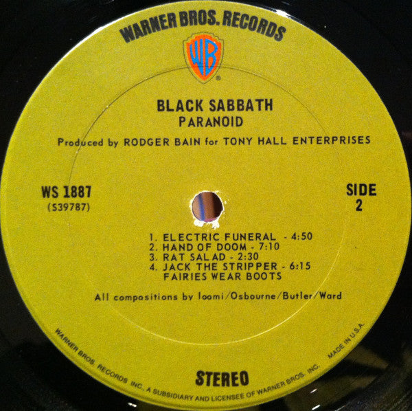 Black Sabbath : Paranoid (LP, Album, Pit)