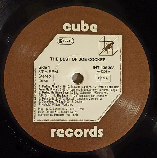 Joe Cocker : The Best Of Joe Cocker (LP, Comp)
