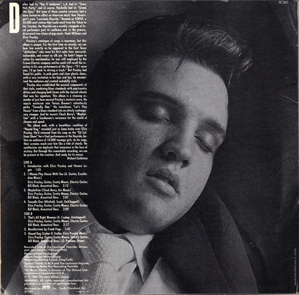 Elvis Presley : The First Live Recordings (LP)