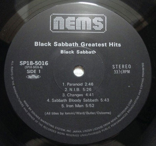 Black Sabbath : Greatest Hits (LP, Comp)
