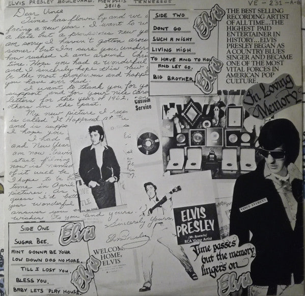 Vince Everett : Elvis Always On My Mind - The Legend Lives On (LP, Comp)
