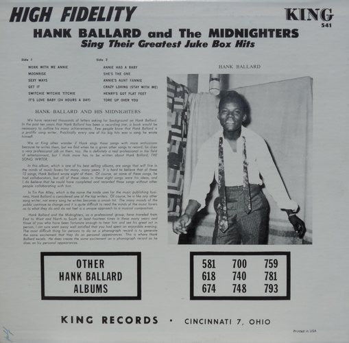 Hank Ballard & The Midnighters : Their Greatest Hits (LP, Comp)