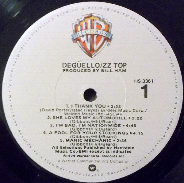 ZZ Top : Degüello (LP, Album)