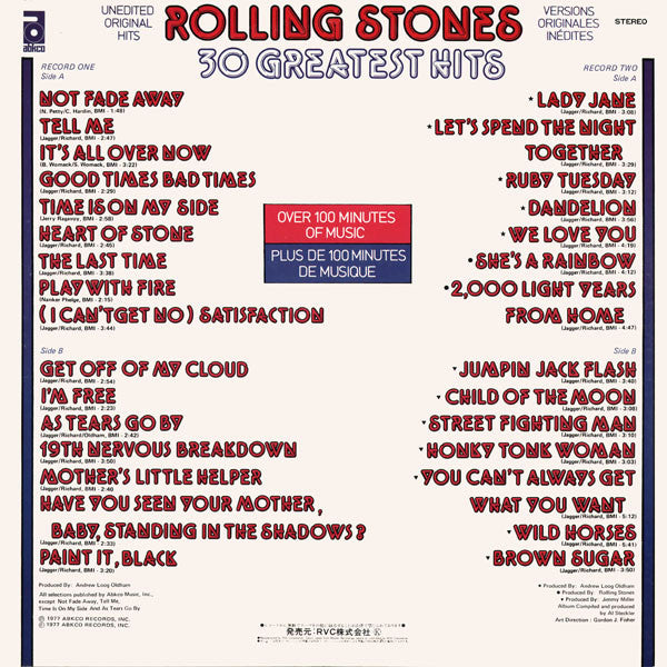 The Rolling Stones : 30 Greatest Hits (2xLP, Comp)