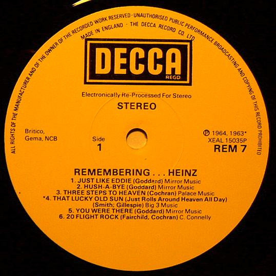 Heinz : Remembering (LP, Comp)