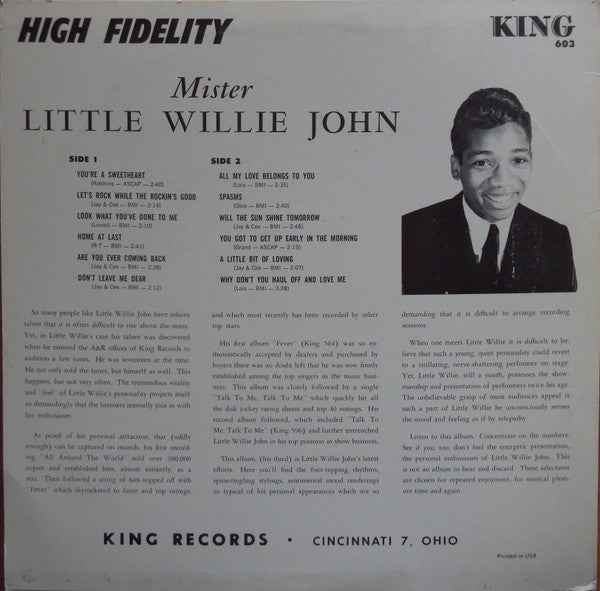 Little Willie John : Mister Little Willie John (LP, RE, Blu)