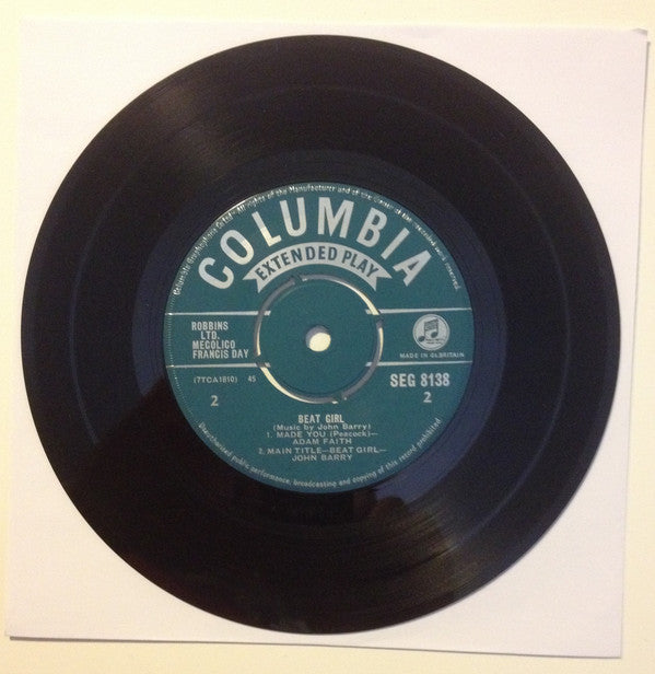 Adam Faith / John Barry : Music From The Film 'Beat Girl' (7", EP, Mono)