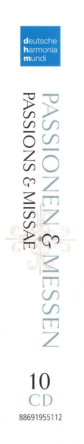 Johann Sebastian Bach ❘ Leonhard Lechner ❘ Giovanni Pierluigi Da Palestrina ❘ Cipriano De Rore ❘ Jan Dismas Zelenka ❘ Alessandro Scarlatti : Passionen & Messen / Passions & Missae (10xCD + Box, Comp)