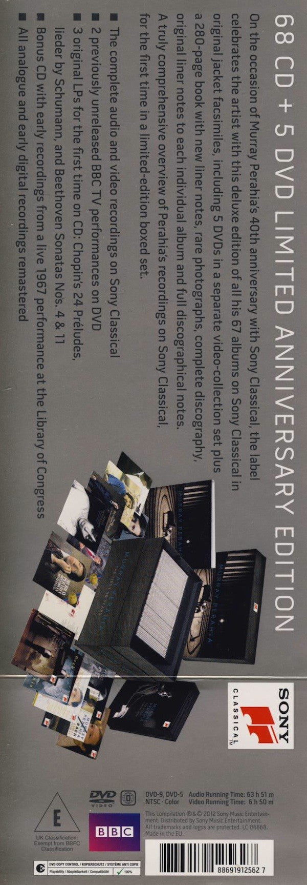 Murray Perahia : The First 40 Years (68xCD, Album, RE, RM + 5xDVD-V, Copy Prot., NTSC +)