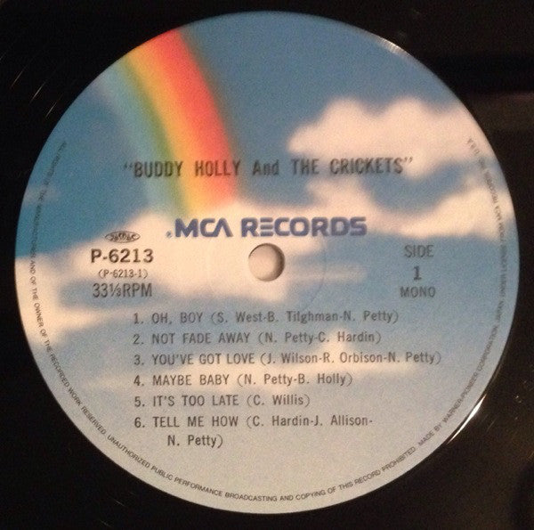 Buddy Holly and The Crickets (2) : Buddy Holly And The Crickets (LP, Mono)