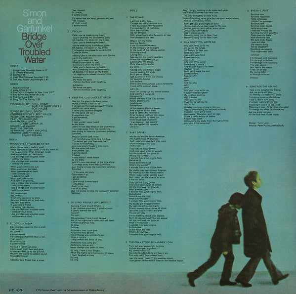 Simon & Garfunkel : Bridge Over Troubled Water (LP, Album, Gat)