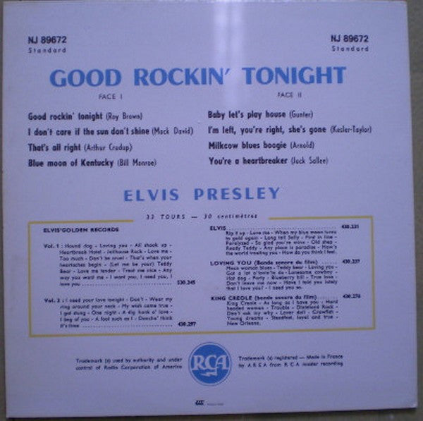 Elvis Presley : Good Rockin' Tonight (10", Album, Comp, Mono, RE)