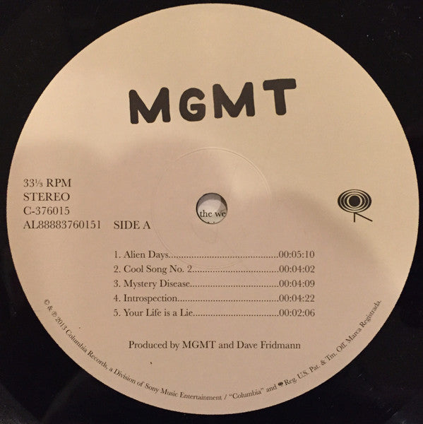 MGMT : MGMT (LP, Album, 180)