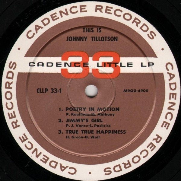 Johnny Tillotson : This Is Johnny Tillotson (7")