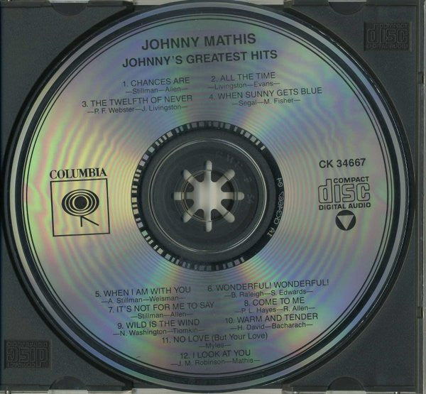 Johnny Mathis : Johnny's Greatest Hits (CD, Comp)