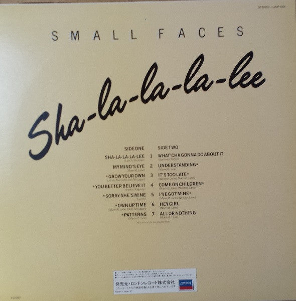 Small Faces : Sha-La-La-La-Lee (LP, Comp)