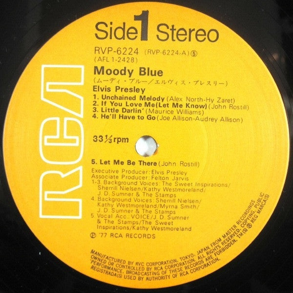 Elvis Presley : Moody Blue (LP, Album)
