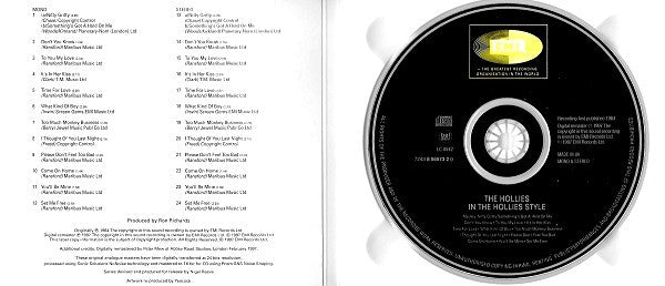 The Hollies : In The Hollies Style (CD, Album, Mono, RM, Dig)