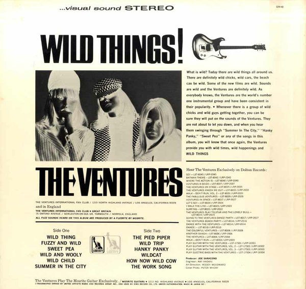 The Ventures : Wild Things! (LP, Album, RE)