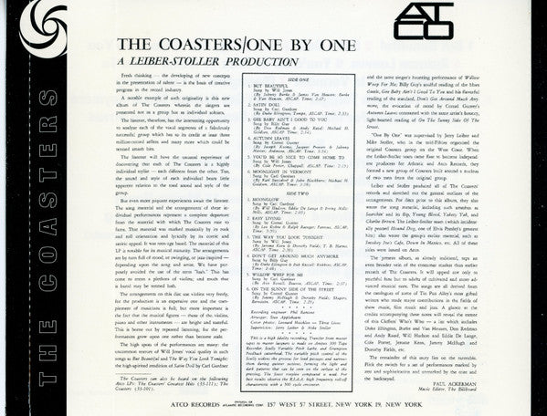 The Coasters : One By One (CD, Album, Comp)