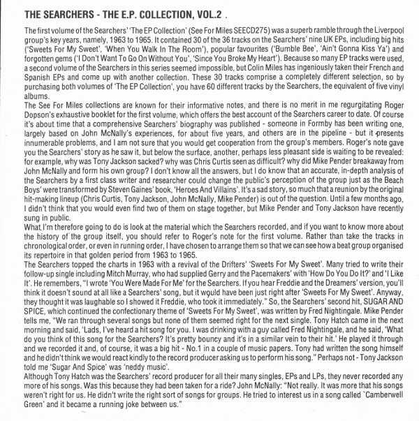 The Searchers : EP Collection Volume Two (CD, Comp)