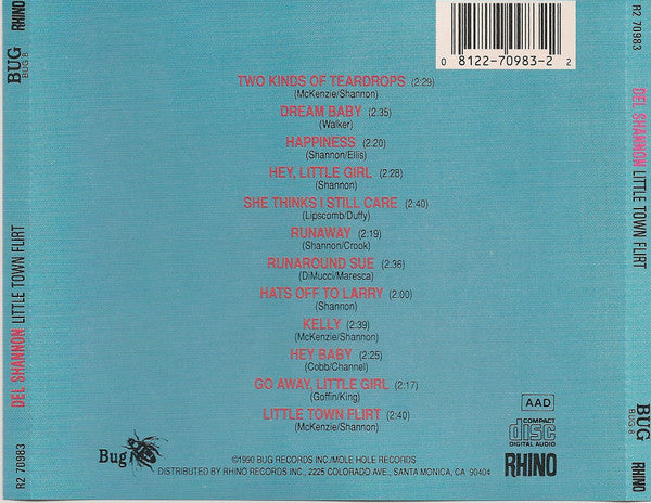 Del Shannon : Little Town Flirt (CD, Album, RE)