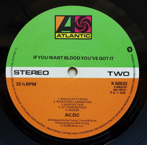 AC/DC : If You Want Blood You've Got It (LP, Album)