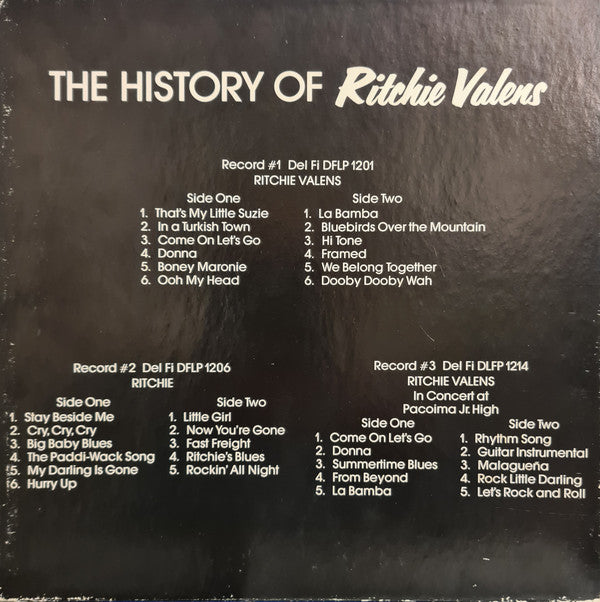 Ritchie Valens : The History Of Ritchie Valens (3xLP, Comp + Box)