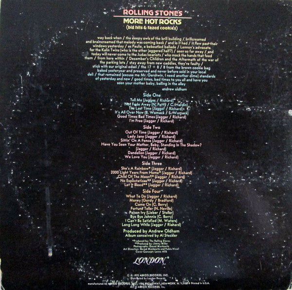 The Rolling Stones : More Hot Rocks (Big Hits & Fazed Cookies) (2xLP, Comp, Bes)
