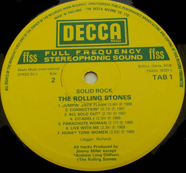 The Rolling Stones : Solid Rock (LP, Comp)