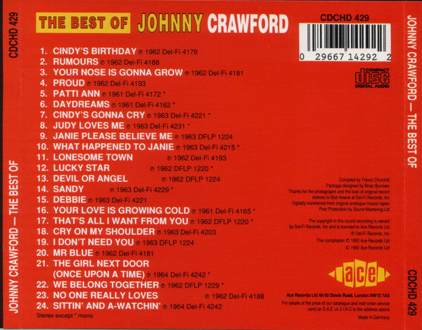 Johnny Crawford : The Best Of Johnny Crawford (CD, Comp)