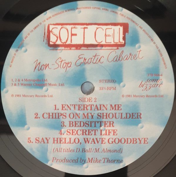 Soft Cell : Non-Stop Erotic Cabaret (LP, Album, RE, 180)