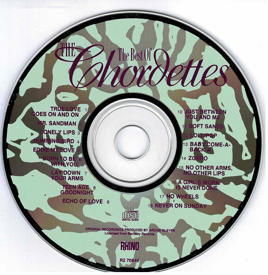 The Chordettes : The Best Of The Chordettes (CD, Comp)