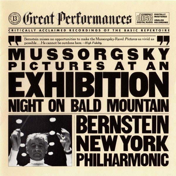 Modest Mussorgsky : Leonard Bernstein, The New York Philharmonic Orchestra : Pictures At An Exhibition / Night On Bald Mountain (CD, Comp, RE)