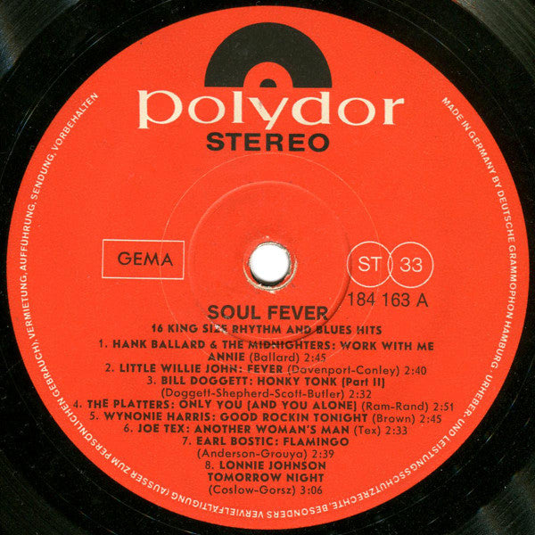 Various : Soul Fever - 16 King Size Rhythm & Blues Hits (LP, Comp)