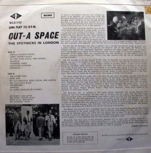 The Spotnicks : Out-a-Space, The Spotnicks In London (LP, Album, Mono)