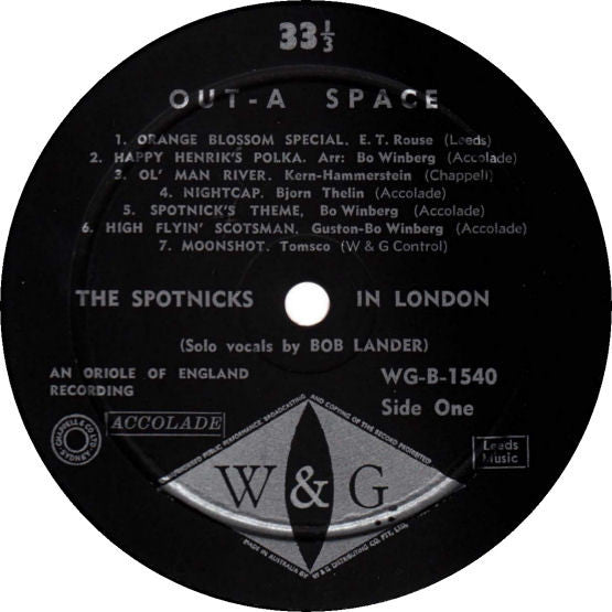 The Spotnicks : Out-a-Space, The Spotnicks In London (LP, Album, Mono)